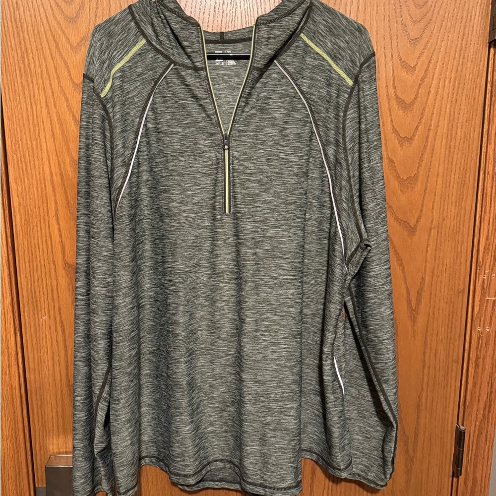 Green Quarter-Zip Pullover